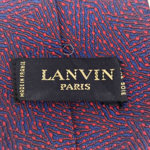 ランバン LANVIN 総柄 シルクネクタイ メンズ