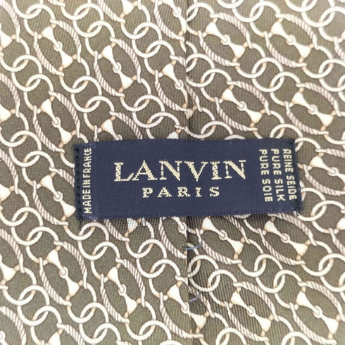 ランバン LANVIN チェーン柄 シルクネクタイ メンズ