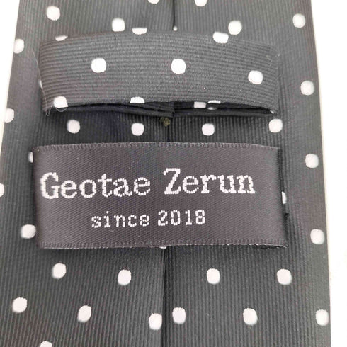 Geotae Zerun ドット柄 シルクネクタイ メンズ