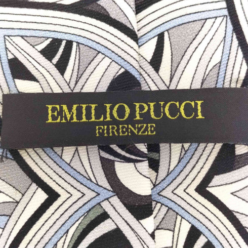 エミリオプッチ EMILIO PUCCI 総柄 シルクネクタイ メンズ