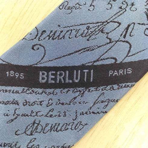 ベルルッティ Berluti カリグラフィ シルク ネクタイ メンズ