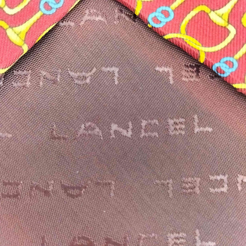 ランセル LANCEL チェーン柄 シルクネクタイ メンズ