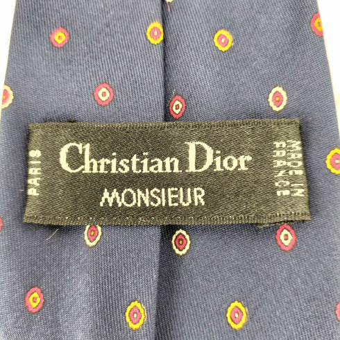 クリスチャンディオール Christian Dior ドット柄 シルクネクタイ メンズ