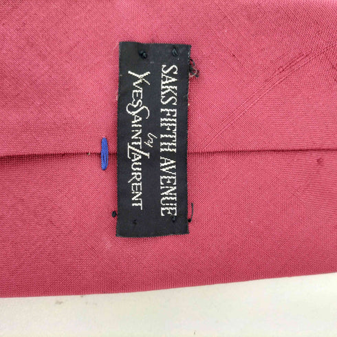 イヴサンローラン Yves Saint Laurent SAKSFIFTH AVENUE 絣 カスリ シルクネクタイ メンズ