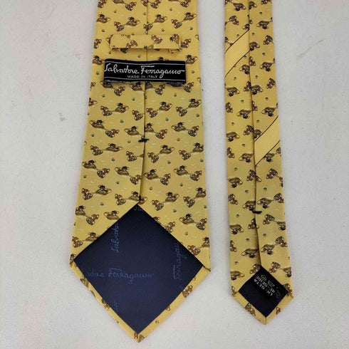サルヴァトーレフェラガモ Salvatore Ferragamo 総柄 シルクネクタイ メンズ