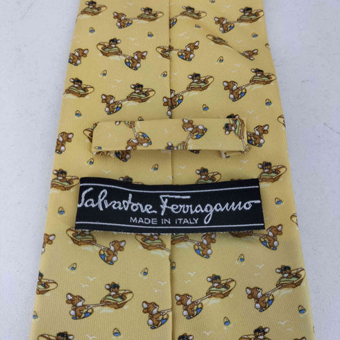 サルヴァトーレフェラガモ Salvatore Ferragamo 総柄 シルクネクタイ メンズ