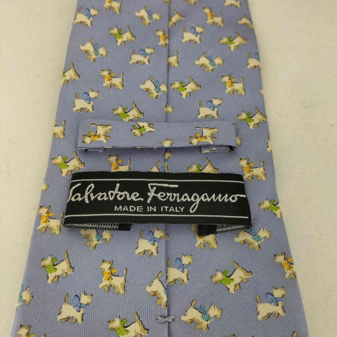 サルヴァトーレフェラガモ Salvatore Ferragamo 総柄 シルクネクタイ メンズ