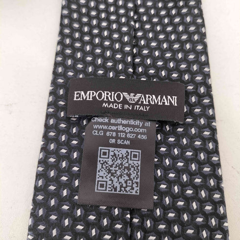 エンポリオアルマーニ EMPORIO ARMANI 総柄 シルクネクタイ メンズ