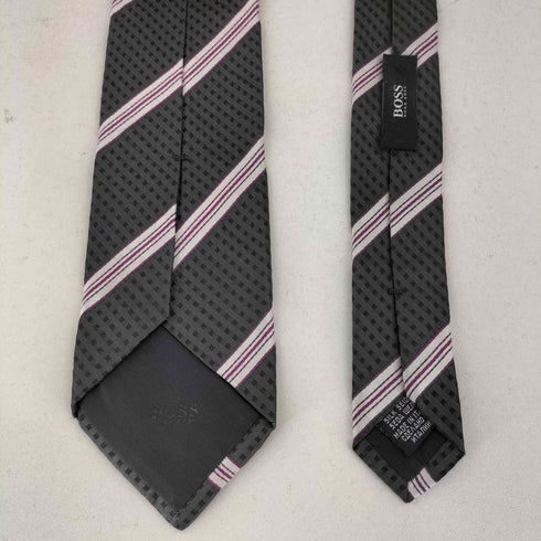 ボスヒューゴボス BOSS HUGO BOSS サッカー生地 レジメンタルストライプ ネクタイ メンズ