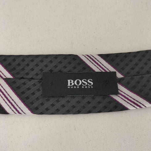 ボスヒューゴボス BOSS HUGO BOSS サッカー生地 レジメンタルストライプ ネクタイ メンズ