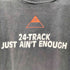 ヘインズ Hanes 80S ボディ USA製 24-TRACK JUST AINT ENOUGH 企業ロゴ 両面 プリント S/S Tシャツ 裾袖シングル メンズ import:M
