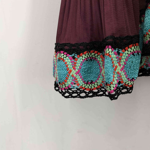 プリーツプリーズイッセイミヤケ PLEATS PLEASE ISSEY MIYAKE 裾レース プリーツワンピース レディース JPN:5