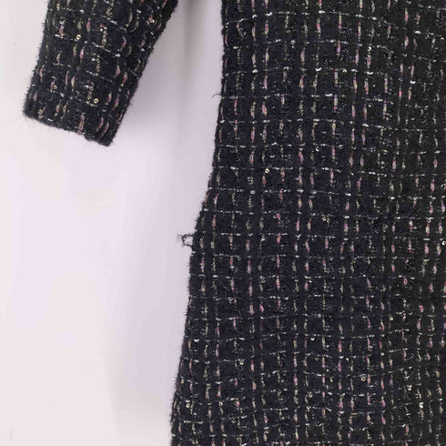 ザラ ZARA ベルベットリボンツイードワンピース レディース import:S