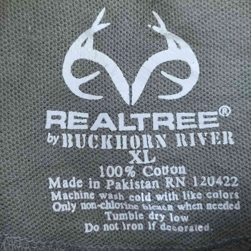 REALTREE ロゴ刺繍 鹿の子 半袖ポロシャツ メンズ import:XL