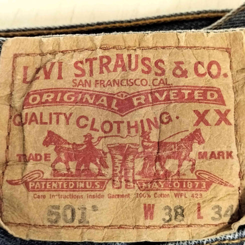 リーバイス Levis メキシコ製 501 ORIGINAL-FIT STRAIGHT LEG DENIM PANTS ボタンフライ ストレートデニム メンズ W38 L34