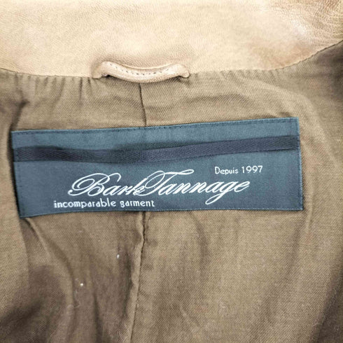 Bark Tannage バークタンネイジ sheep skin ラムレザー 羊革 シングル ライダース ジャケット レディース 34