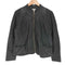 マンゴ MANGO lamb leather ラムレザー 羊革 ジップ レザー ジャケット レディース L