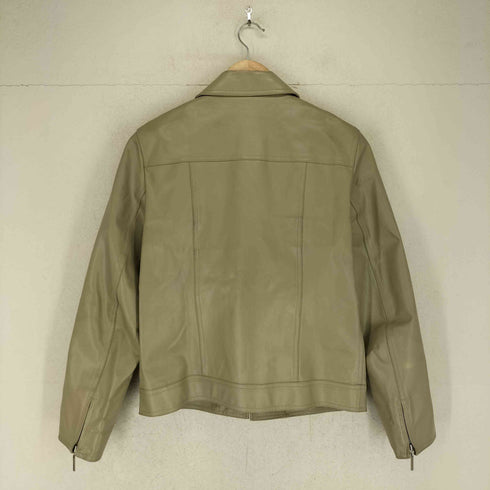 コムサ COMME CA pig leather ピッグレザー 豚革 ジップ レザー ジャケット レディース 11