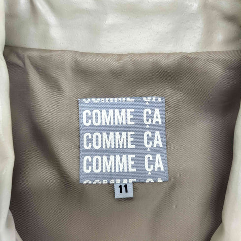 コムサ COMME CA pig leather ピッグレザー 豚革 ジップ レザー ジャケット レディース 11