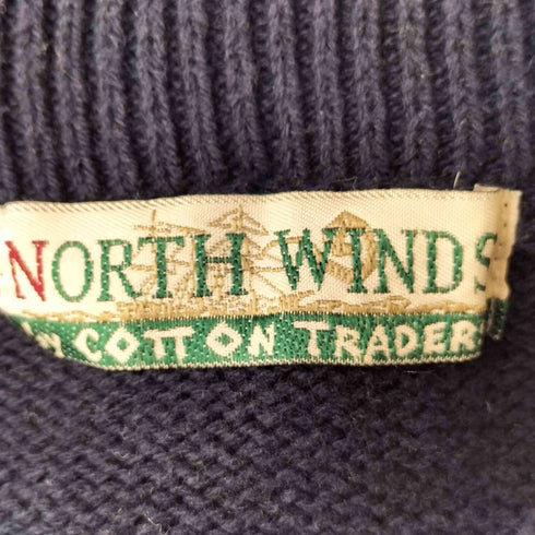 NORTH WINDS 刺繍 デザイン コットンニット メンズ import:XL