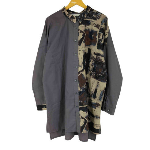 アート柄アシメロングシャツ メンズ JPN:2