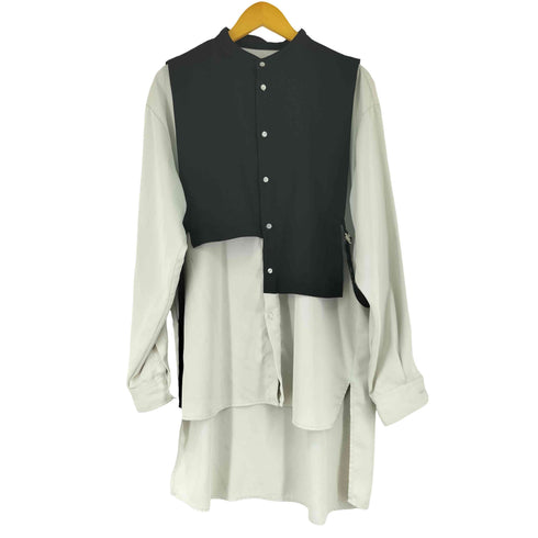 アドーンプレーン adoon plain アシンメトリー レイヤードデザインシャツ メンズ JPN:L