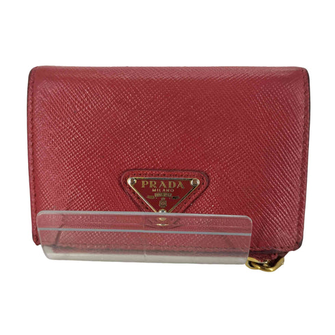 プラダ PRADA サフィアーノレザー コンパクトウォレット レディース