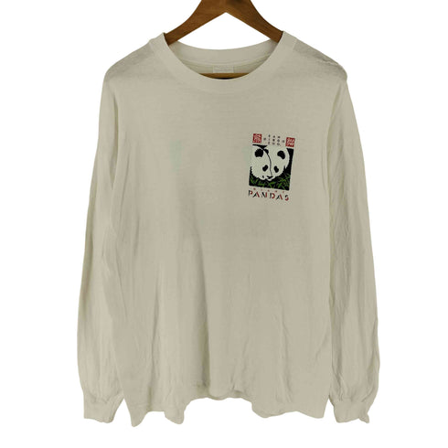 ヘインズ Hanes 90S スーベニア 長袖 ジャイアントパンダ 両面プリント Tシャツ メンズ XL
