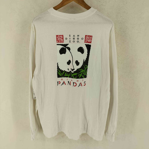 ヘインズ Hanes 90S スーベニア 長袖 ジャイアントパンダ 両面プリント Tシャツ メンズ XL