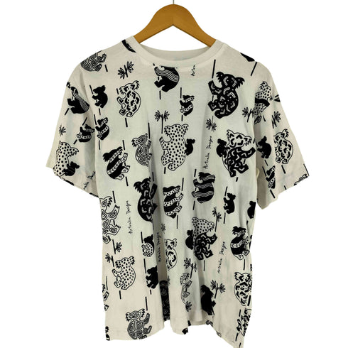 オーストラリア製 スーベニア 総柄 半袖 プリント Tシャツ メンズ S