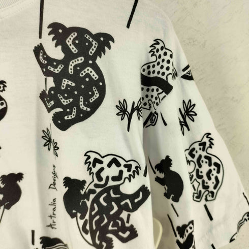 オーストラリア製 スーベニア 総柄 半袖 プリント Tシャツ メンズ S