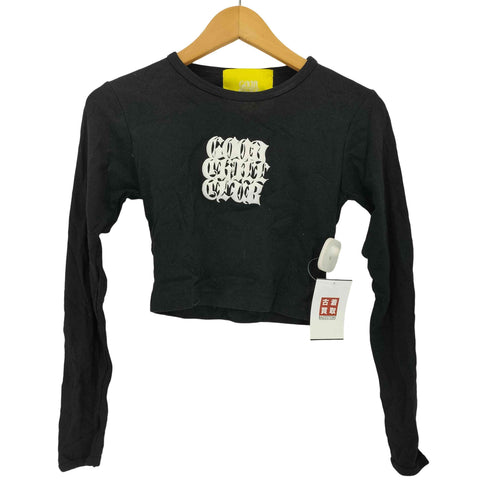 GOOD CHILL CLUB フロントロゴ クルーネック長袖Tシャツ Y2K レディース import:M