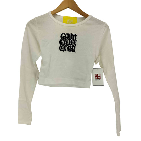 GOOD CHILL CLUB フロントロゴ クルーネック長袖Tシャツ Y2K レディース import:M