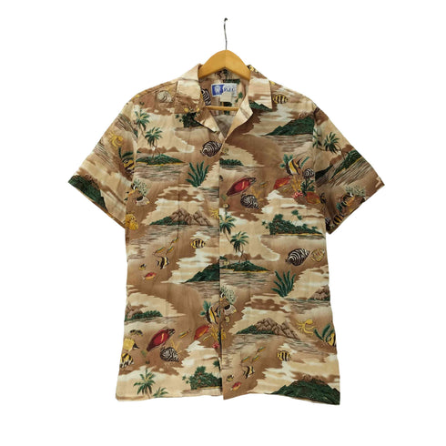 RJC 90s USA製 アロハ シャツ 熱帯魚 開襟 オープンカラー メンズ import:M