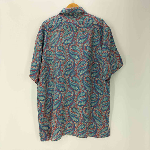ロバートストック ROBERT STOCK 90S SILK 100% 絹 シルク S/S 総柄 ペイズリー シャツ メンズ import:XL
