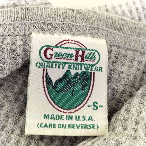 Green Hills グリーンヒルズ 90S USA製 ワッフル 長袖クルーネックTシャツ メンズ S