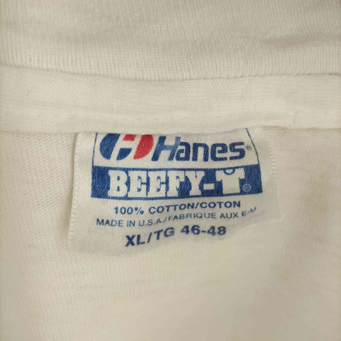 ヘインズ Hanes 80-90s USA製 ボロ コットン 半袖 プリント Tシャツ メンズ XL