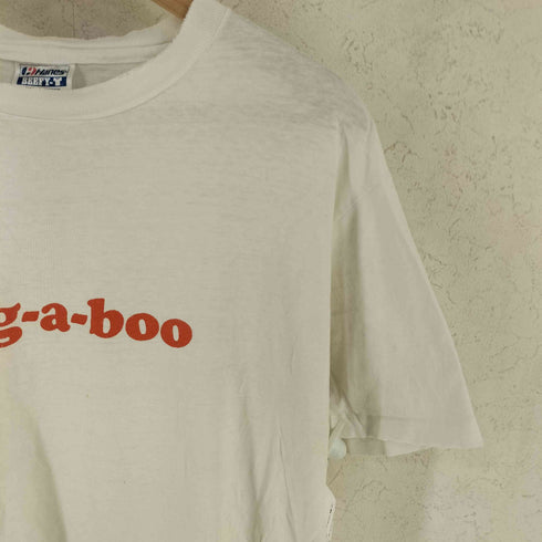 ヘインズ Hanes 80-90s USA製 ボロ コットン 半袖 プリント Tシャツ メンズ XL