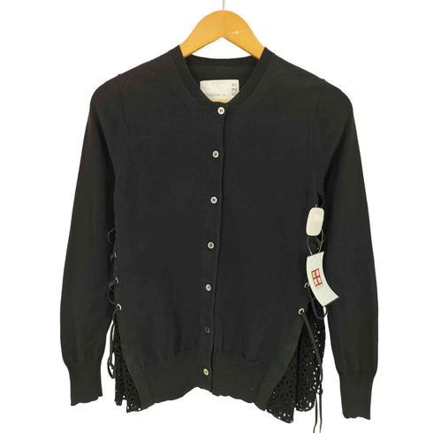 サカイ Sacai サイドレースアップ レース切替 カーディガン レディース JPN:1