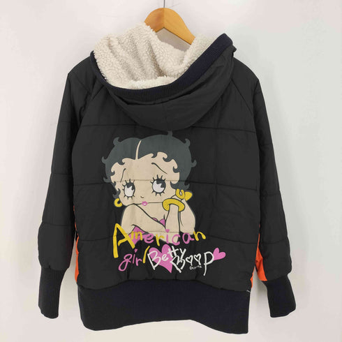 ベティー BETTY BOOP American girl バックプリント サイドライン 中綿 パファージャケット レディース import:M