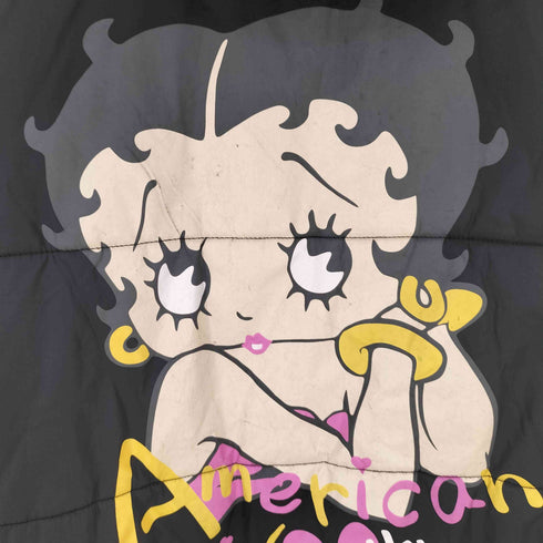 ベティー BETTY BOOP American girl バックプリント サイドライン 中綿 パファージャケット レディース import:M