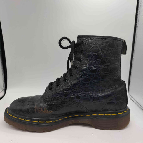 ドクターマーチン Dr.Martens 90S MADE IN ENGLAND 英国製 クロコ 型押し 8ホール レザー ブーツ メンズ 25-26cm