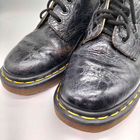 ドクターマーチン Dr.Martens 90S MADE IN ENGLAND 英国製 クロコ 型押し 8ホール レザー ブーツ メンズ 25-26cm