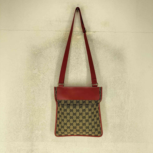 グッチ GUCCI ロゴプレート GGキャンバス ショルダーバッグ GGcanvas shoulderbag レディース