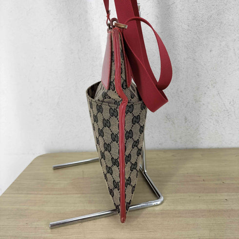 グッチ GUCCI ロゴプレート GGキャンバス ショルダーバッグ GGcanvas shoulderbag レディース