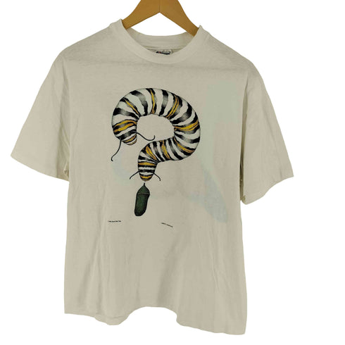 ヘインズ Hanes 90S 1992コピーライト BUTTERFLY WORLD アートプリント Tシャツ メンズ L