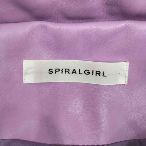 スパイラルガール SPIRALGIRL フェイクレザーライクキルティング 中綿ショート丈ジャケット レディース FREE
