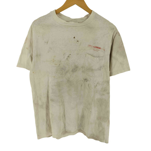 ヘインズ Hanes 80-90s USA製 ボロ 企業ロゴ バックプリント ポケット Tシャツ メンズ L