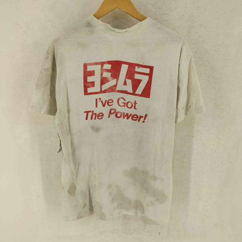 ヘインズ Hanes 80-90s USA製 ボロ 企業ロゴ バックプリント ポケット Tシャツ メンズ L