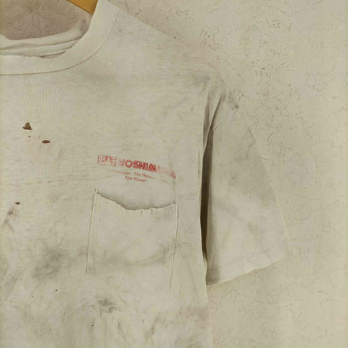 ヘインズ Hanes 80-90s USA製 ボロ 企業ロゴ バックプリント ポケット Tシャツ メンズ L